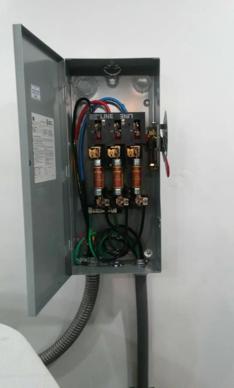 Three-phase disconnect switch installed for Electrical Wiring & Rewiring in Hanson